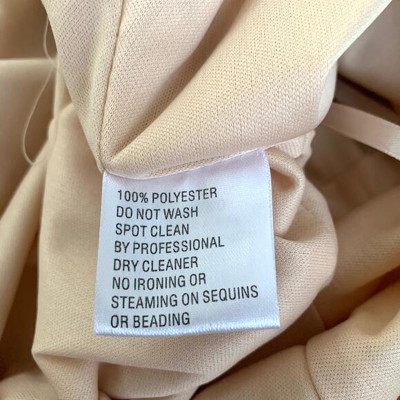 Ieena for Mac Duggal Sleeveless Square Neck Tiered Ruffled Detail Dress in Gold - Picture 11 of 13